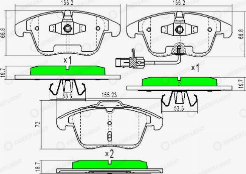 AutomotiveAdriado GLBP0038 - Bremžu uzliku kompl., Disku bremzes autospares.lv