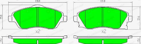 AutomotiveAdriado GLBP0033 - Brake Pad Set, disc brake www.autospares.lv