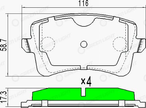 AutomotiveAdriado GLBP0032 - Тормозные колодки, дисковые, комплект www.autospares.lv