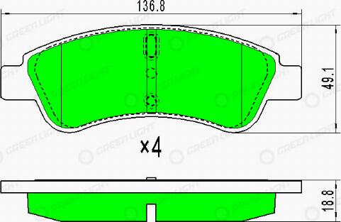 AutomotiveAdriado GLBP0021 - Тормозные колодки, дисковые, комплект www.autospares.lv