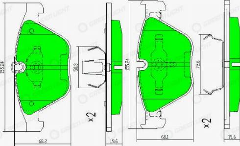 AutomotiveAdriado GLBP0076 - Bremžu uzliku kompl., Disku bremzes autospares.lv