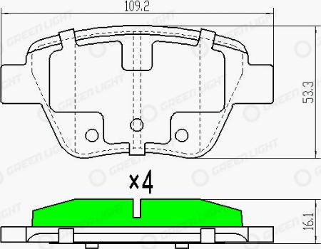 AutomotiveAdriado GLBP0078 - Тормозные колодки, дисковые, комплект www.autospares.lv