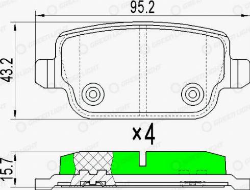 AutomotiveAdriado GLBP0077 - Bremžu uzliku kompl., Disku bremzes autospares.lv