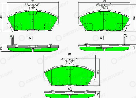 AutomotiveAdriado GLBP0140 - Тормозные колодки, дисковые, комплект www.autospares.lv