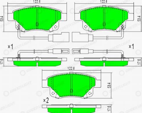 AutomotiveAdriado GLBP0168 - Bremžu uzliku kompl., Disku bremzes www.autospares.lv