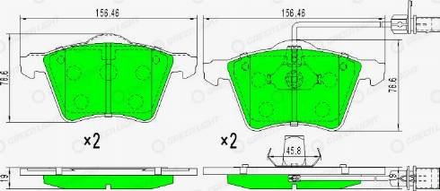 AutomotiveAdriado GLBP0167 - Brake Pad Set, disc brake www.autospares.lv