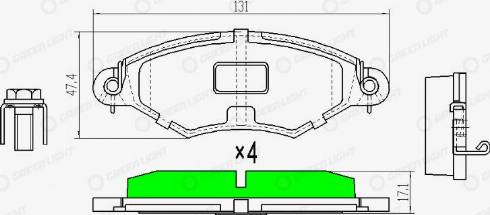 AutomotiveAdriado GLBP0105 - Тормозные колодки, дисковые, комплект www.autospares.lv