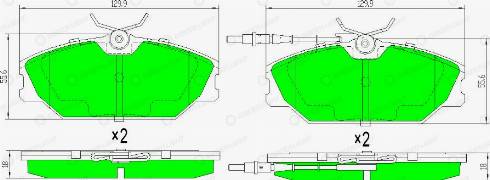 AutomotiveAdriado GLBP0100 - Brake Pad Set, disc brake www.autospares.lv