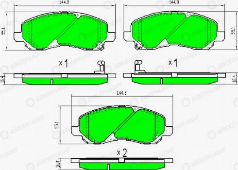 AutomotiveAdriado GLBP0102 - Тормозные колодки, дисковые, комплект www.autospares.lv