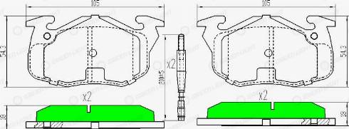 AutomotiveAdriado GLBP0107 - Тормозные колодки, дисковые, комплект www.autospares.lv