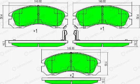 AutomotiveAdriado GLBP0111 - Brake Pad Set, disc brake www.autospares.lv