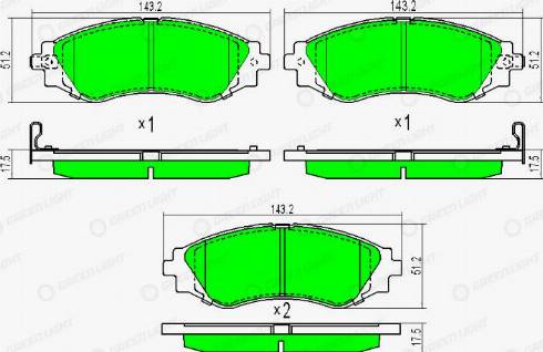 AutomotiveAdriado GLBP0186 - Bremžu uzliku kompl., Disku bremzes autospares.lv