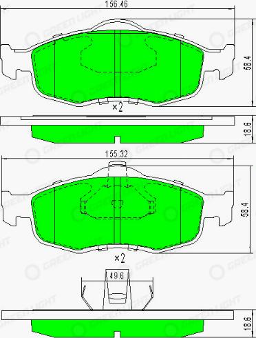 AutomotiveAdriado GLBP0187 - Тормозные колодки, дисковые, комплект www.autospares.lv