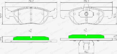 AutomotiveAdriado GLBP0131 - Brake Pad Set, disc brake www.autospares.lv