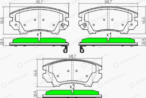 AutomotiveAdriado GLBP0133 - Bremžu uzliku kompl., Disku bremzes autospares.lv