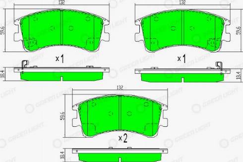 AutomotiveAdriado GLBP0129 - Bremžu uzliku kompl., Disku bremzes www.autospares.lv