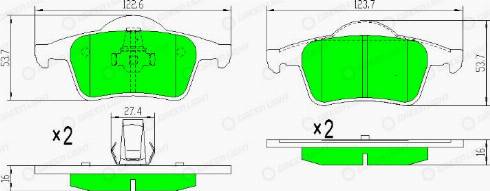 AutomotiveAdriado GLBP0125 - Bremžu uzliku kompl., Disku bremzes autospares.lv