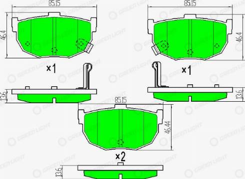 AutomotiveAdriado GLBP0123 - Тормозные колодки, дисковые, комплект www.autospares.lv