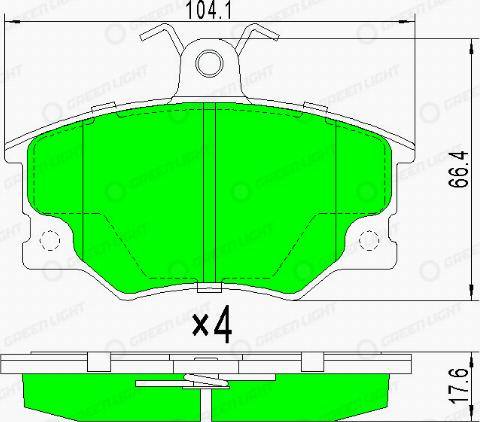 AutomotiveAdriado GLBP0174 - Bremžu uzliku kompl., Disku bremzes autospares.lv