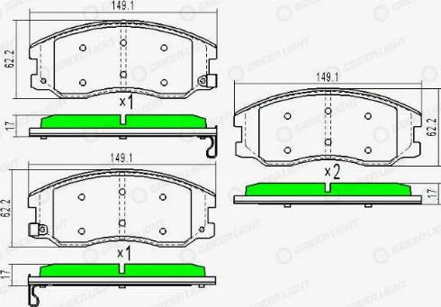 AutomotiveAdriado GLBP0170 - Bremžu uzliku kompl., Disku bremzes www.autospares.lv