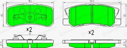 AutomotiveAdriado GLBP0171 - Brake Pad Set, disc brake www.autospares.lv