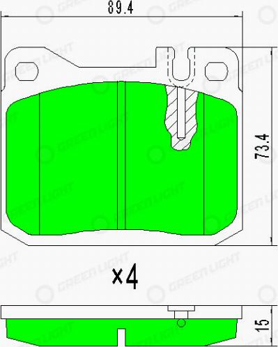 AutomotiveAdriado GLBP0178 - Bremžu uzliku kompl., Disku bremzes autospares.lv