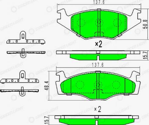 AutomotiveAdriado GLBP0172 - Brake Pad Set, disc brake www.autospares.lv