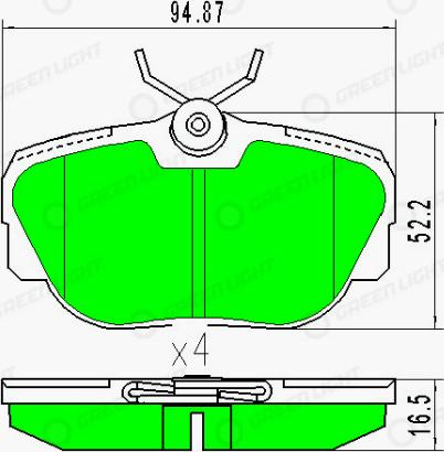 AutomotiveAdriado GLBP0439 - Brake Pad Set, disc brake www.autospares.lv