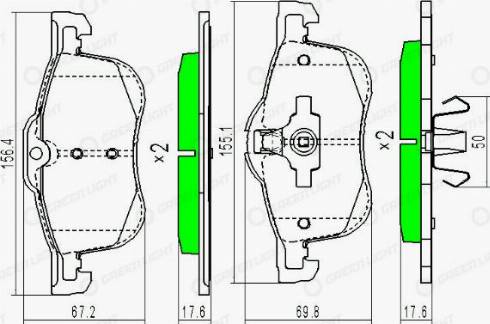 AutomotiveAdriado GLBP0392 - Bremžu uzliku kompl., Disku bremzes www.autospares.lv