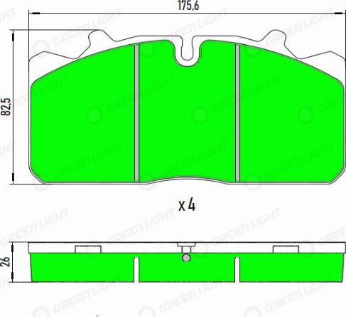 AutomotiveAdriado GLBP034HD - Brake Pad Set, disc brake www.autospares.lv