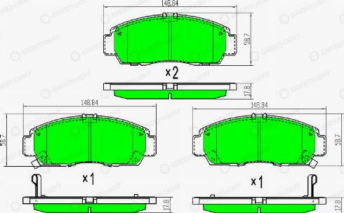 AutomotiveAdriado GLBP0350 - Brake Pad Set, disc brake www.autospares.lv