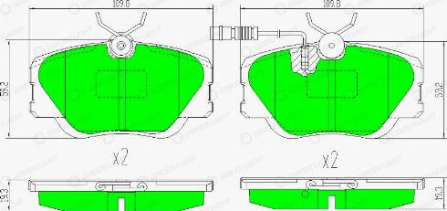 AutomotiveAdriado GLBP0366 - Bremžu uzliku kompl., Disku bremzes autospares.lv