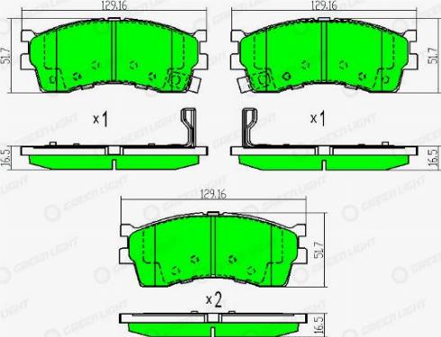 AutomotiveAdriado GLBP0360 - Тормозные колодки, дисковые, комплект www.autospares.lv