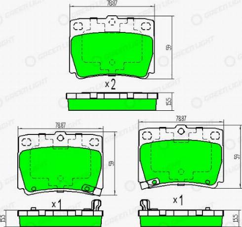 AutomotiveAdriado GLBP0361 - Bremžu uzliku kompl., Disku bremzes www.autospares.lv