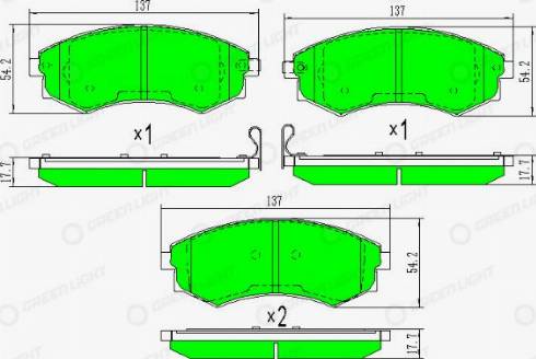 AutomotiveAdriado GLBP0305 - Тормозные колодки, дисковые, комплект www.autospares.lv