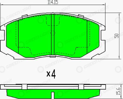 AutomotiveAdriado GLBP0308 - Brake Pad Set, disc brake www.autospares.lv