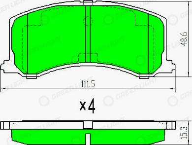 AutomotiveAdriado GLBP0319 - Тормозные колодки, дисковые, комплект www.autospares.lv