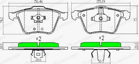 AutomotiveAdriado GLBP0312 - Bremžu uzliku kompl., Disku bremzes www.autospares.lv