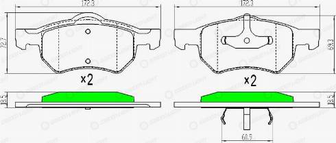 AutomotiveAdriado GLBP0317 - Bremžu uzliku kompl., Disku bremzes autospares.lv