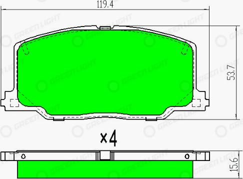 AutomotiveAdriado GLBP0386 - Brake Pad Set, disc brake www.autospares.lv