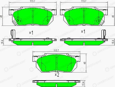 AutomotiveAdriado GLBP0388 - Bremžu uzliku kompl., Disku bremzes autospares.lv