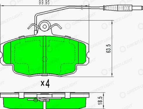 AutomotiveAdriado GLBP0383 - Тормозные колодки, дисковые, комплект www.autospares.lv