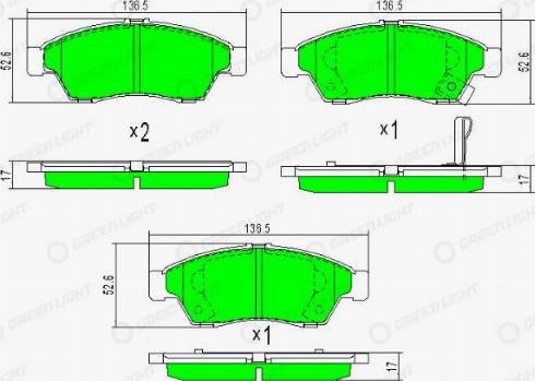 AutomotiveAdriado GLBP0382 - Тормозные колодки, дисковые, комплект www.autospares.lv