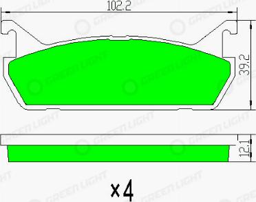 AutomotiveAdriado GLBP0387 - Bremžu uzliku kompl., Disku bremzes autospares.lv