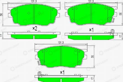 AutomotiveAdriado GLBP0335 - Bremžu uzliku kompl., Disku bremzes autospares.lv