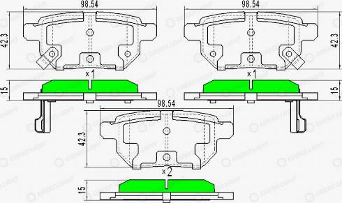 AutomotiveAdriado GLBP0330 - Bremžu uzliku kompl., Disku bremzes autospares.lv