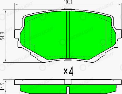 AutomotiveAdriado GLBP0337 - Тормозные колодки, дисковые, комплект www.autospares.lv