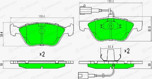 AutomotiveAdriado GLBP0323 - Bremžu uzliku kompl., Disku bremzes www.autospares.lv