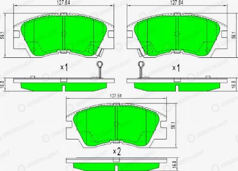 AutomotiveAdriado GLBP0322 - Тормозные колодки, дисковые, комплект www.autospares.lv