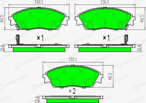 AutomotiveAdriado GLBP0327 - Brake Pad Set, disc brake www.autospares.lv